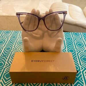 Domy, transparent purple cat eye full rim, frame.